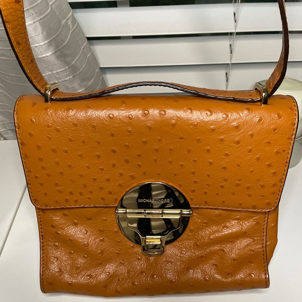 Michael Kors Hamilton Small Orange Satchel